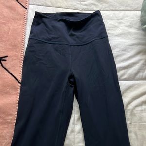 lululemon navy blue groove flair pants, size 4